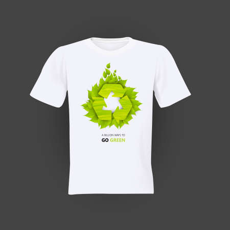 Green Eco Recycle shirt Designのイラスト素材