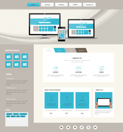 Vector Website Design Templateのイラスト素材