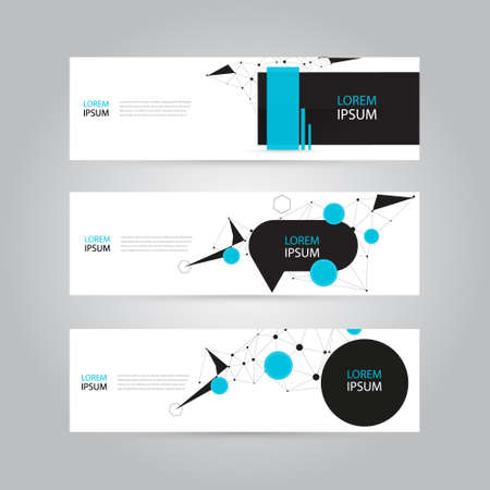 Abstract geometric banner design. Geometric backgrounds.のイラスト素材