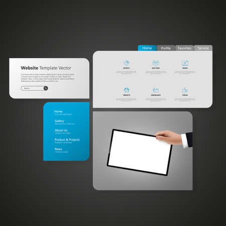 Interface Template-Modern Concept For Internet Web.のイラスト素材