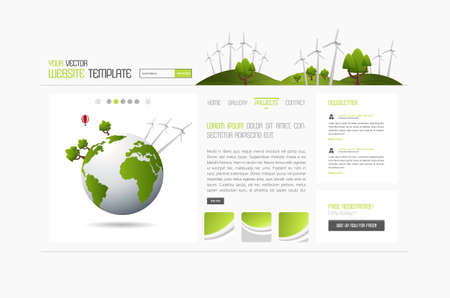 Simple Website Template, Minimalistic Design.のイラスト素材