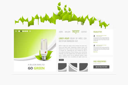 Eco Abstract minimalistic website template or interface. Vector graphics.のイラスト素材