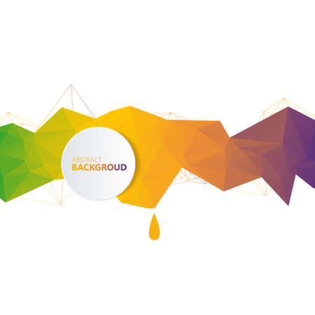 Vector 3D crystal faceted set of colorful shapes, banners. Horizontal banners, banners crystal, faceted colorful bannersのイラスト素材