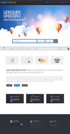 Website design with fantasy abstract backgroundのイラスト素材