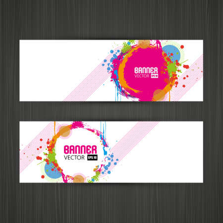 Grungy colorful banner design,のイラスト素材