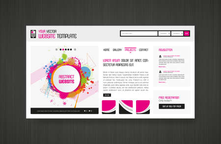 Colorful Website template for Summer Time.のイラスト素材