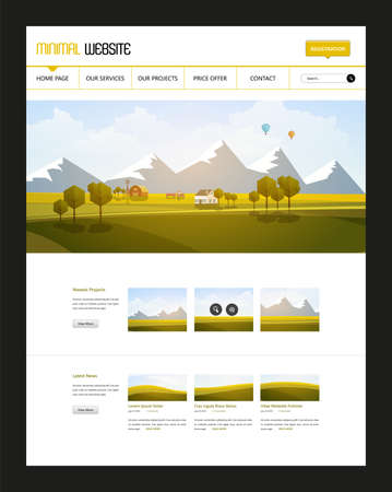 Website Design for Your Business, Vector Illustrationのイラスト素材