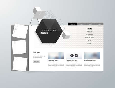 Simple Creative Website Design Temnplate. Vector EPS 10 illustration.のイラスト素材