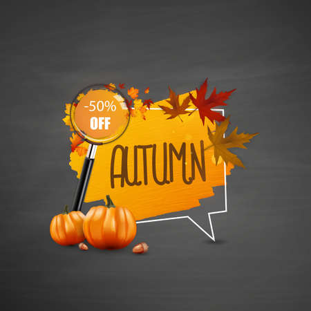 Autumn design. Artistic dry brush stroke in speech bubble. Watercolor hand painted acrylic backdrop for print, web design and banners.のイラスト素材
