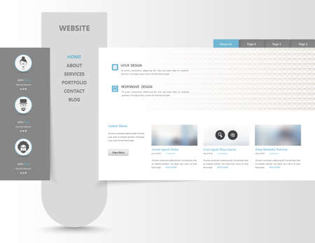 Simple Creative Website Design Temnplate. Vector EPS 10 illustration.のイラスト素材
