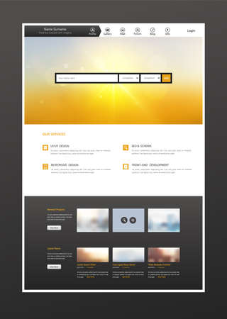 One page website design. Vector EPS 10 illustration.のイラスト素材