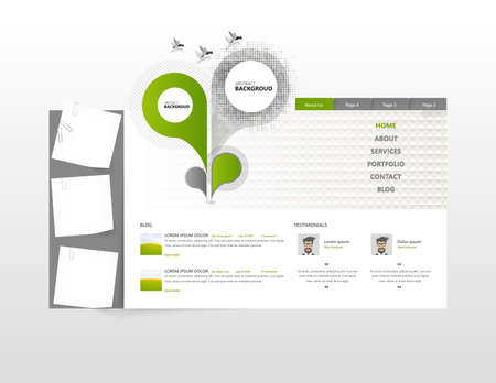 Simple Creative Website Design Temnplate. Vector EPS 10 illustration.のイラスト素材