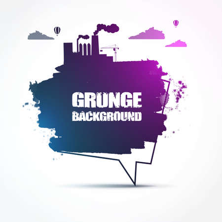 Grunge vector speech bubble. vector backgroundのイラスト素材