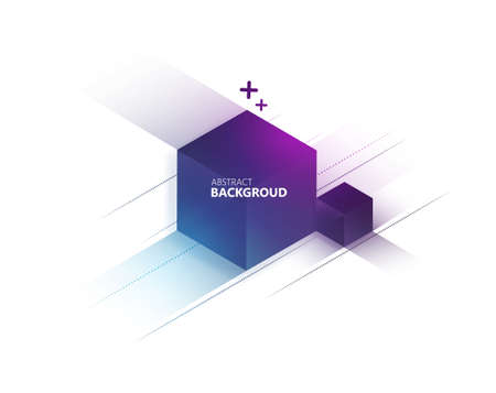 Abstract Design, Background Hexagon. Vector illustration on white backdrop. Isolated.のイラスト素材