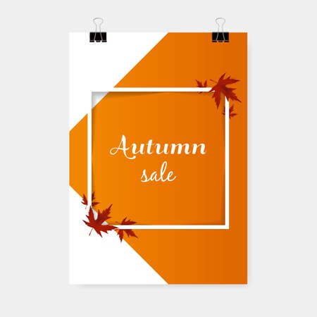 Autumn Sale Design, Minimal Poster Sale, Can you use Sale Flyer, Vector Sale.のイラスト素材