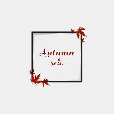 Autumn Sale Banner, Minimal Poster Sale, Can you use Sale Flyer, Vector Sale.のイラスト素材