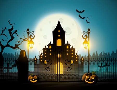 Halloween poster / card / backgroundのイラスト素材