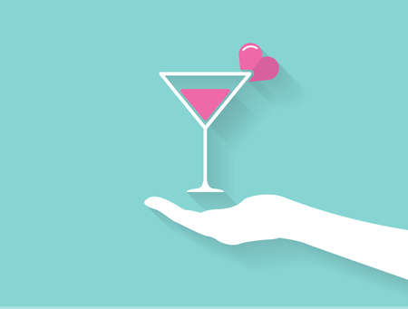 Valentine's Day design. Minimal Background Vector,のイラスト素材