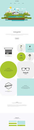 One Page Website Design Template Vector Design in Professional.のイラスト素材