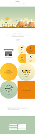 One Page Website Design Template Vector Design in Professional.のイラスト素材