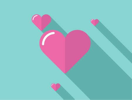 Purple Heart - Valentines Day Card Vector Designのイラスト素材