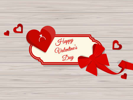 Vector Top View of Valentine's Day Elements on Desktopのイラスト素材