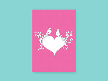 Hand Drawn Vector Design Romantic, Valentines Day Greetings Card.のイラスト素材