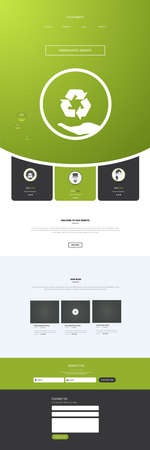 Eco Website Template Vectorのイラスト素材