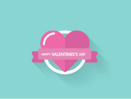 Purple Heart - Valentines Day Card Vector Designのイラスト素材