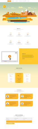 One Page Website Design Template Vector Design in Professional.のイラスト素材