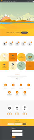 One Page Website Design Template Vector Design in Professional.のイラスト素材