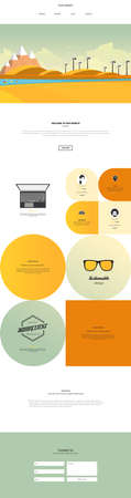 One Page Website Design Template Vector Design in Professional.のイラスト素材