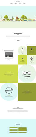 One Page Website Design Template Vector Design in Professional.のイラスト素材