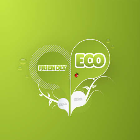 High Detailed Vector Design Creative Eco, Eco Friendly Lettering. Vector Eps 10. Can be Used logo, slogan.のイラスト素材