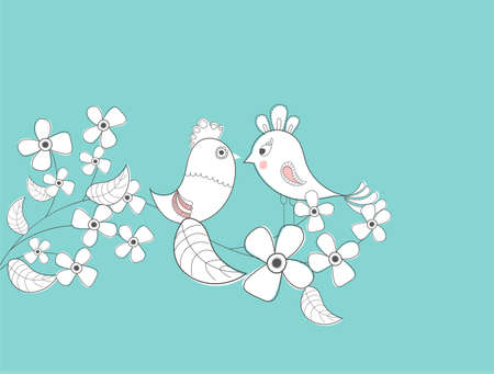 Hand Drawn Vector Design Romantic, Valentines Day Greetings Card.のイラスト素材