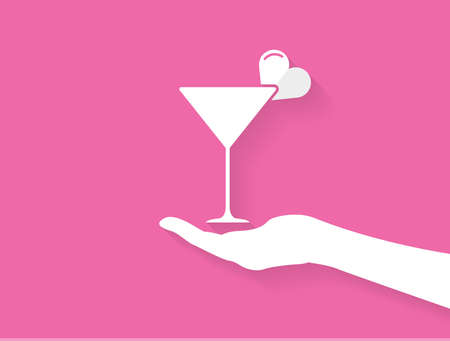 Valentine's Day design. Minimal Background Vector,のイラスト素材