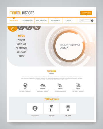Clean Modern Website Template Interface.のイラスト素材