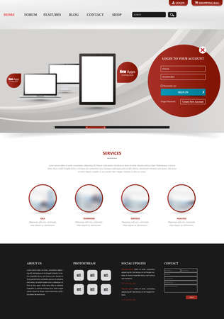 Website Template Interface, Vector Illustration.のイラスト素材