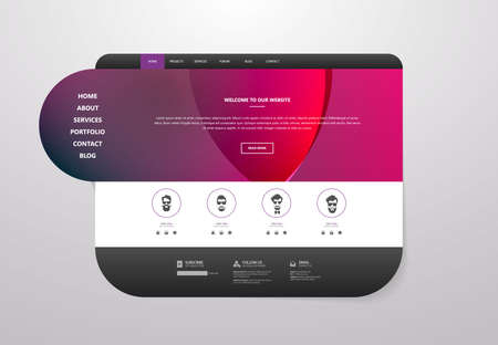 Minimal Abstract Vector User Interface Design.のイラスト素材