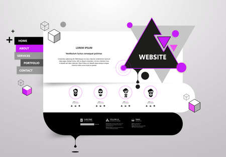 Minimal Abstract Vector User Interface Design.のイラスト素材