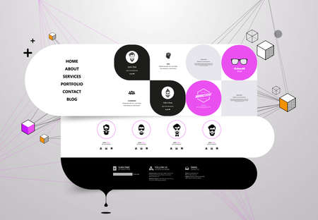 Minimal Abstract Vector User Interface Design.のイラスト素材