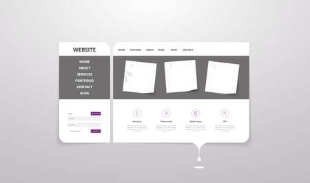 Minimal Abstract Vector User Interface Design.のイラスト素材