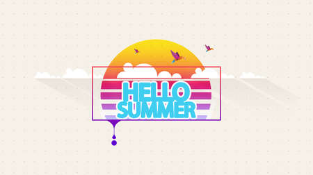 Abstract Background Vector Summer Greetingのイラスト素材