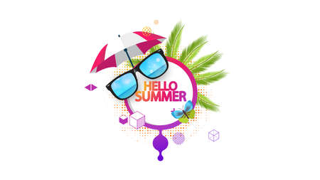 Abstract Summer Vector Design. Illustration eps 10のイラスト素材
