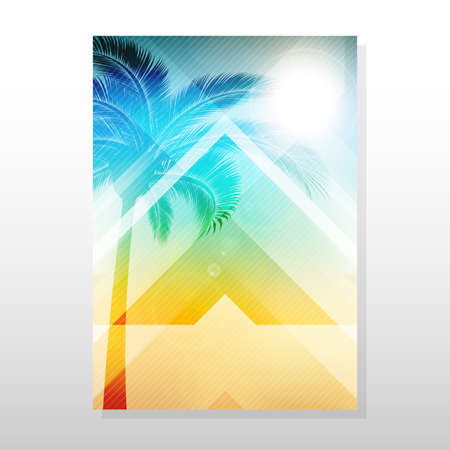 Summer Colorful Poster / Flyer Vector Illustration. Can be use Party Flyerのイラスト素材