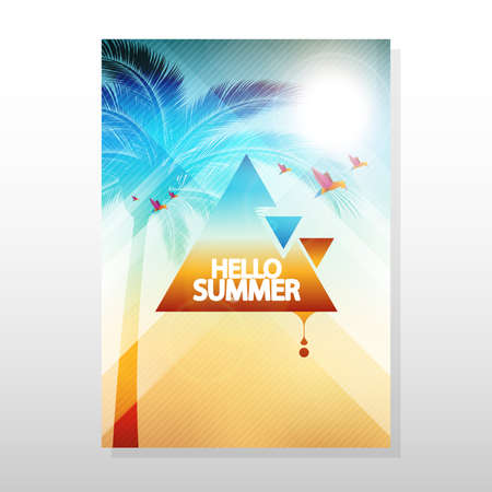 Summer Colorful Poster / Flyer Vector Illustration. Can be use Party Flyerのイラスト素材