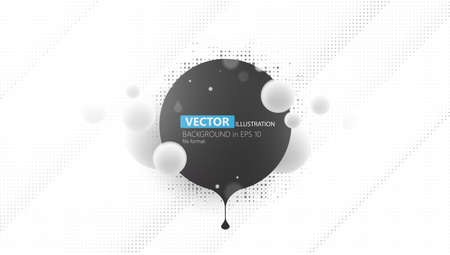 Abstract Bubbles Background with Round Label and Space Your Text. - Vector Designのイラスト素材