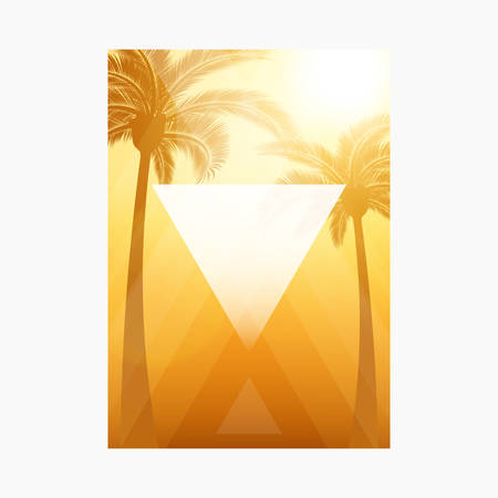 Empty Retro Summer Vector Poster or Flyer Design. Vector Eps 10, with space for your text.のイラスト素材