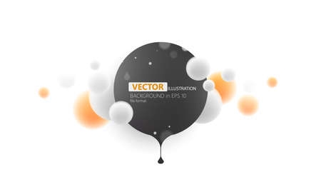 Abstract Bubbles Background with Round Label and Space Your Text. - Vector Designのイラスト素材