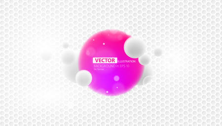 Abstract Bubbles Background with Round Label - Vector Designのイラスト素材